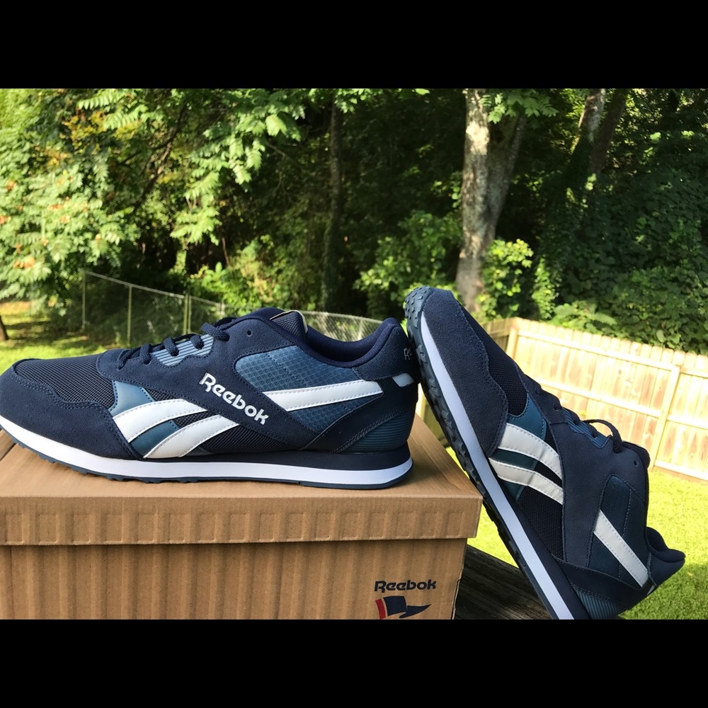 Blue and white classic Reebok